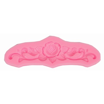 Forma de turnat din silicon DIY - model cu floare, 14 x 4 x 0.9 cm Forma de turnat din silicon DIY - model cu floare, 14 x 4 x 0.9 cm