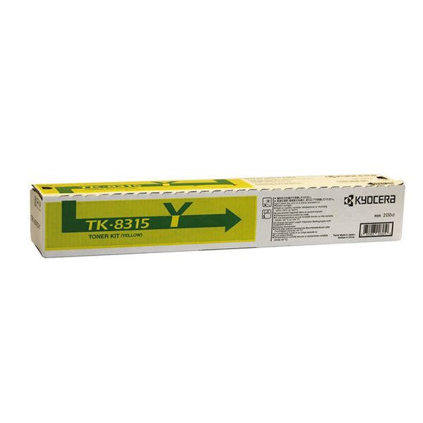 Toner Original Kyocera compatibil TK-8315Y, Yellow, 6000, pagini compatibil cu TASKalfa 2550ci