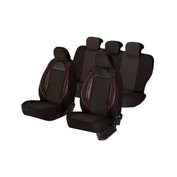 Set huse scaun Racing, Negru, 11 bucati Set huse scaun Racing, Negru, 11 bucati