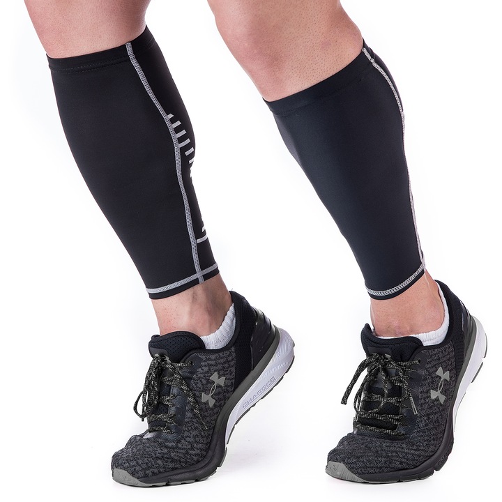 Jambiere compresie, Mava Sports, Negru/Silver, S