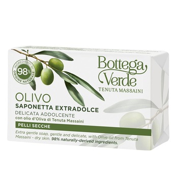 Sapun solid cu pentru piele uscata si delicata cu ulei de masline - Olivo, 150 G, Bottega Verde Sapun solid cu pentru piele uscata si delicata cu ulei de masline - Olivo, 150 G, Bottega Verde