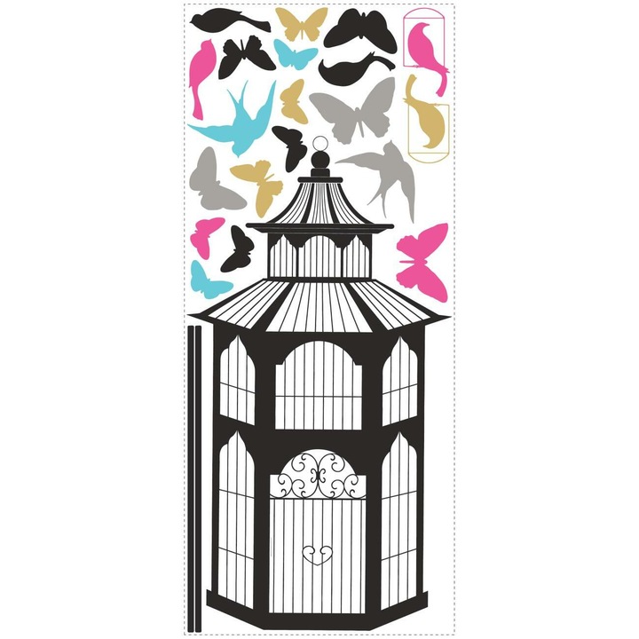Sticker decorativ BIRDCAGE | 45,7 cm x 101,6 cm
