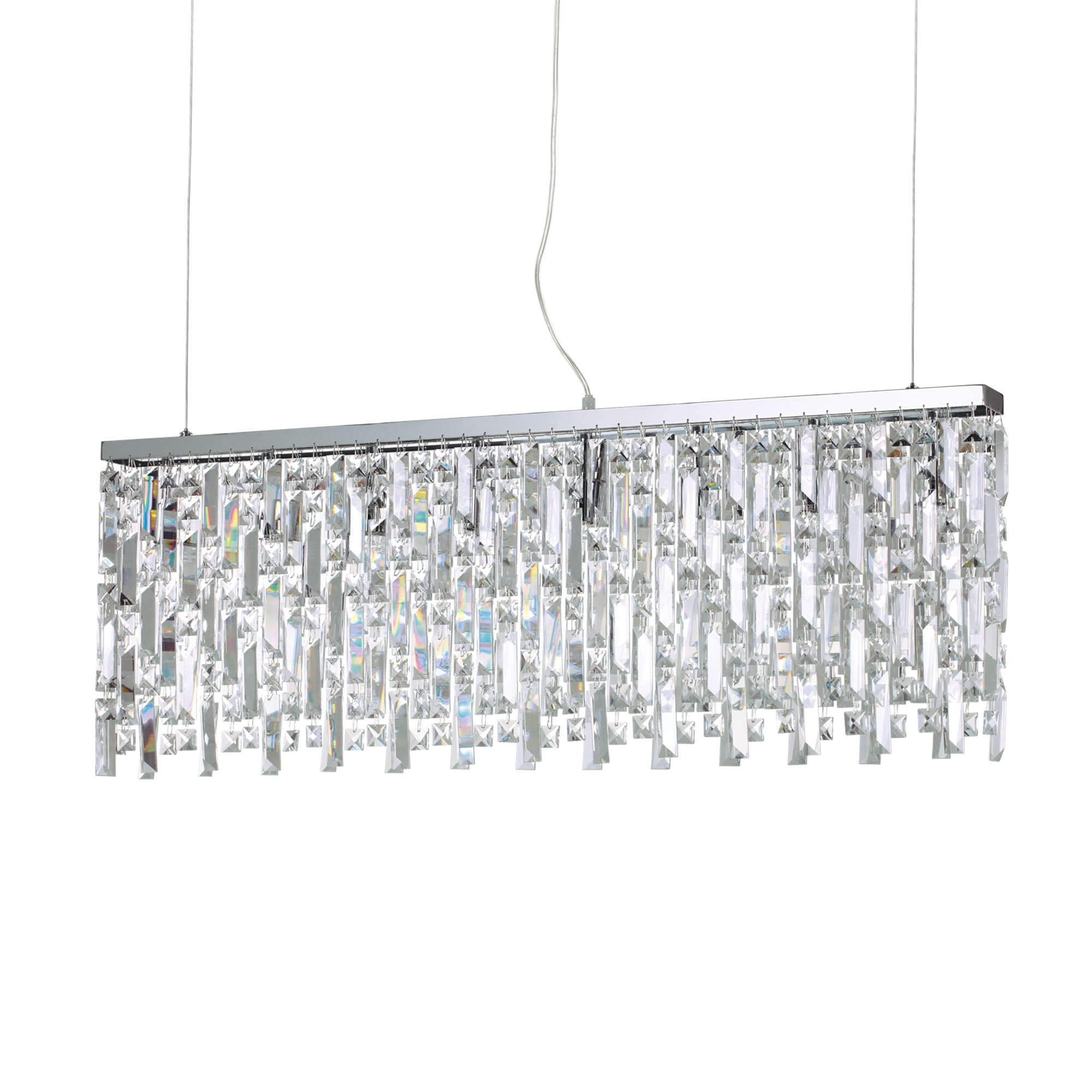Lustra,Elisir SP8,IDEAL LUX,metal,cristal ,crom