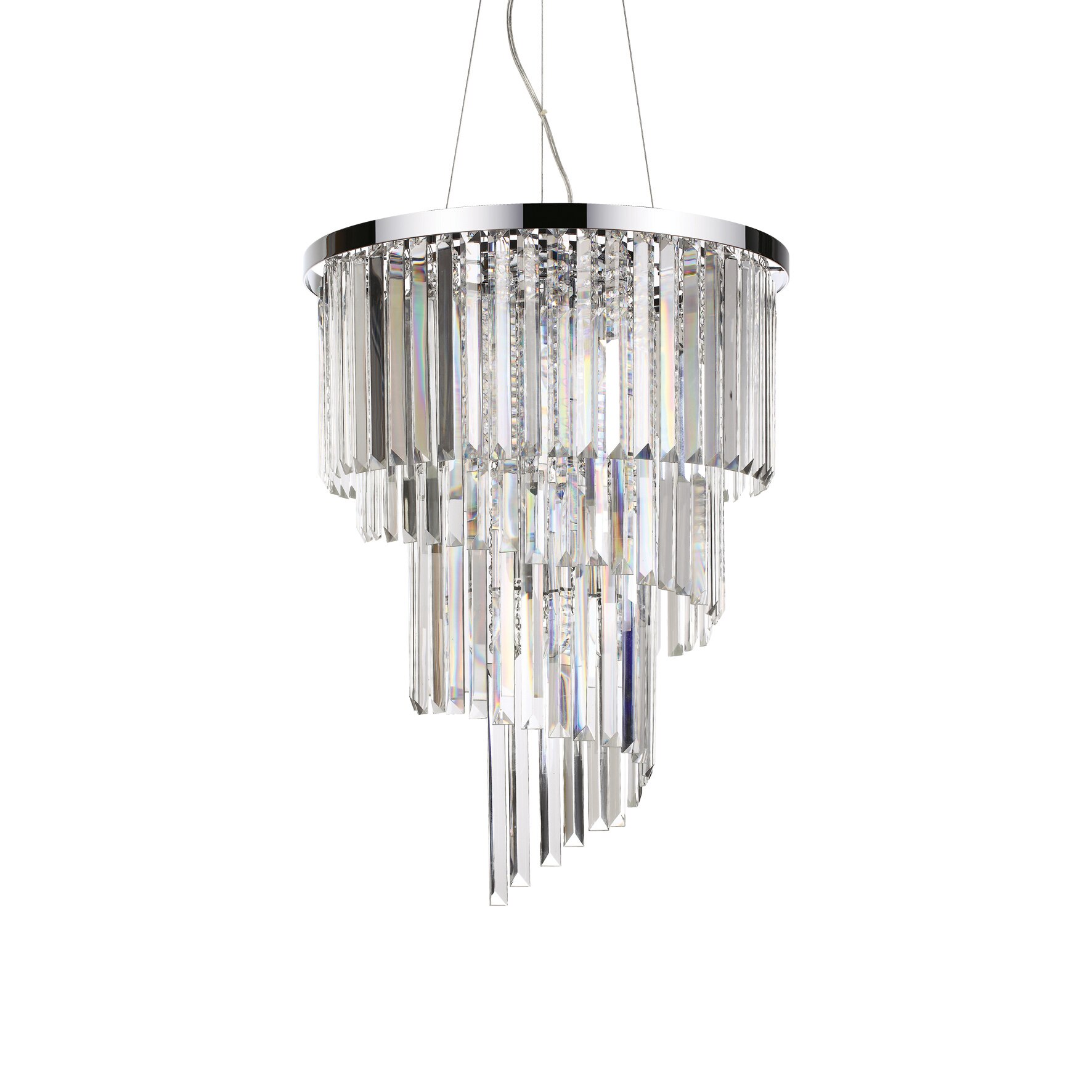 Lustra Carlton SP12,IDEAL LUX,metal,cristal ,crom