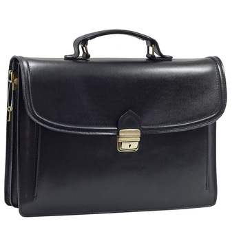 Geanta office din piele naturala neagra 246, port laptop Geanta office din piele naturala neagra 246, port laptop