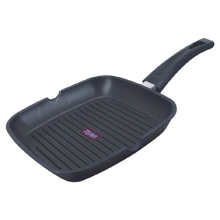 Tigaie gratar din aluminiu turnat SAPIR SP 4316 A24, 24 cm, Negru