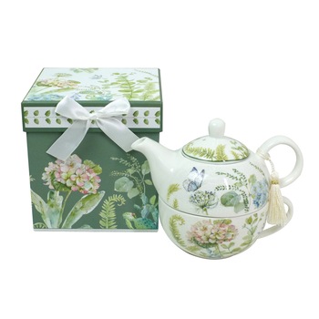 Ceainic Portelan Bobo R2018RT/N D324, Gradina, 500ml/300ml Ceainic Portelan Bobo R2018RT/N D324, Gradina, 500ml/300ml