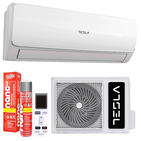 Pachet aer conditionat TESLA - 12000 Btu + Spray curatare aer conditionat - Nano Silver (200 ml)