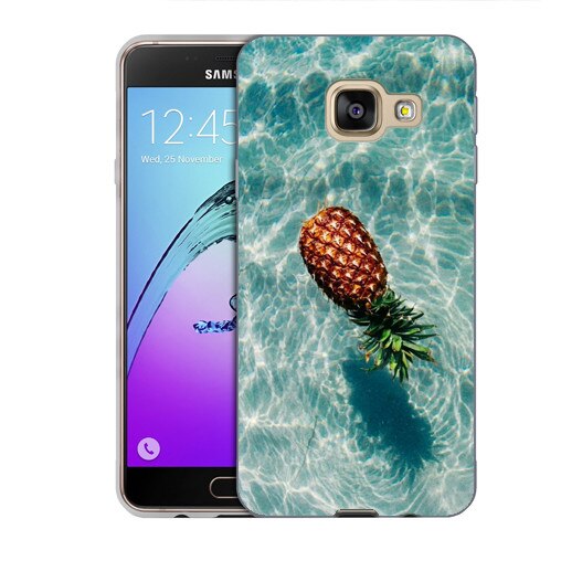 Husa Samsung Galaxy C7 C7000 Silicon Gel Tpu Model Floating Pineapple Multicolor