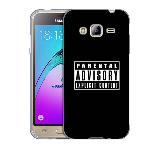 Husa Samsung Galaxy J3 si J3 2016 J320 Silicon Gel Tpu Model Parental Advisory Multicolor