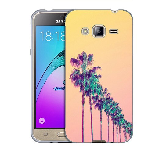 Husa Samsung Galaxy J3 si J3 2016 J320 Silicon Gel Tpu Model Palm Trees Multicolor