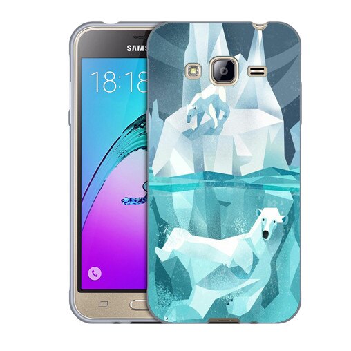 Husa Samsung Galaxy J3 si J3 2016 J320 Silicon Gel Tpu Model Polar Bears Multicolor