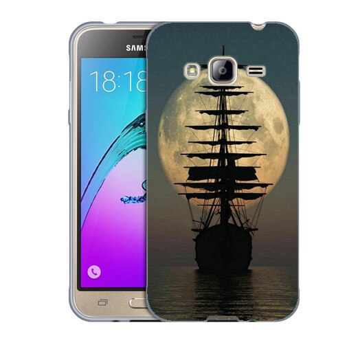 Husa Samsung Galaxy J3 si J3 2016 J320 Silicon Gel Tpu Model Moon Ship Multicolor