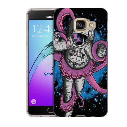 Husa Samsung Galaxy C7 C7000 Silicon Gel Tpu Model Octopus Astronaut Multicolor