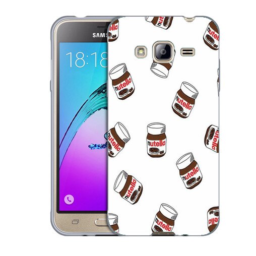 Husa Samsung Galaxy J3 si J3 2016 J320 Silicon Gel Tpu Model Nutella Pattern Multicolor