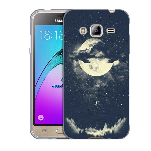 Husa Samsung Galaxy J3 si J3 2016 J320 Silicon Gel Tpu Model Moon Climbing Multicolor