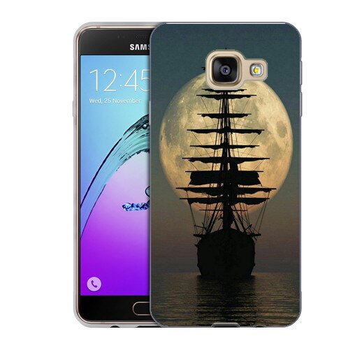 Husa Samsung Galaxy C7 C7000 Silicon Gel Tpu Model Moon Ship Multicolor