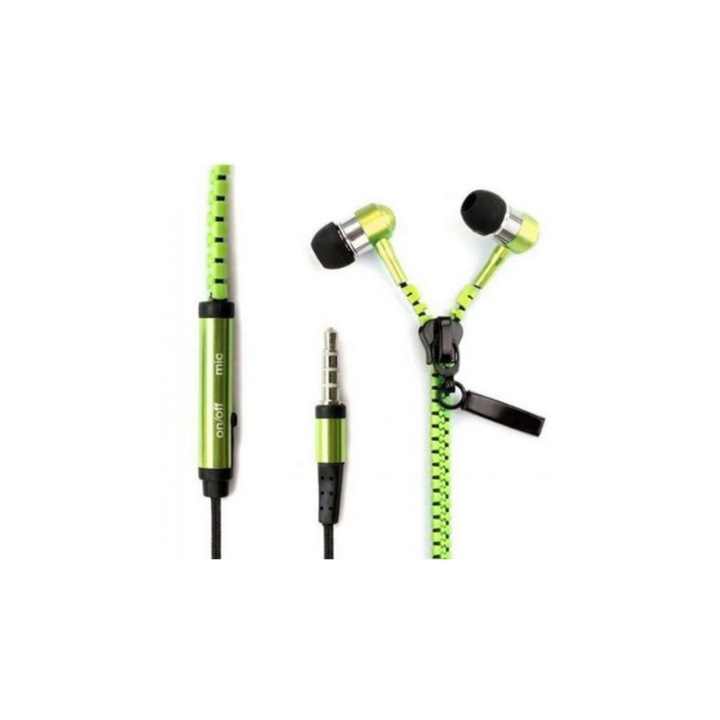 Casti audio, Marashop, In-ear, Jack 3.5, Verde