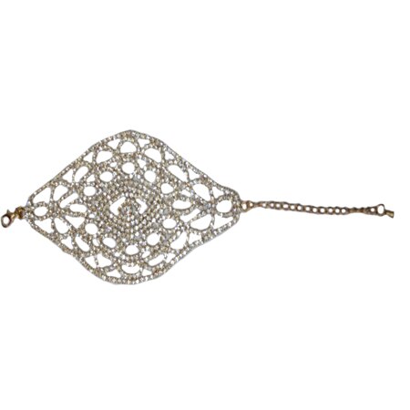 Bratara eleganta, inchidere clasica atasata,cu strasuri,D&J Exclussive,auriu