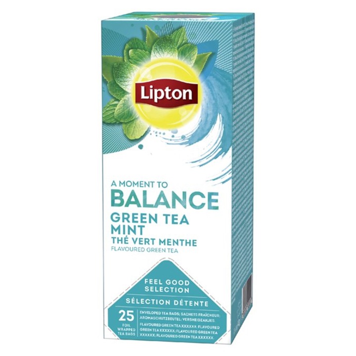 Чай Lipton Green Tea Mint, 25 пакетчета