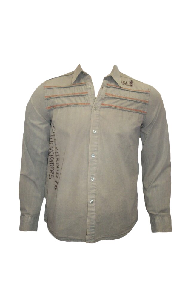 Camasa barbateasca cu maneca lunga,cu imprimeu,D&J Exclussive, Bej