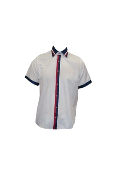 Camasa de vara, din bumbac,cu paspol bicolor,D&J Exclussive,alb, 40 EU, Alb Camasa de vara, din bumbac,cu paspol bicolor,D&J Exclussive,alb, 40 EU, Alb