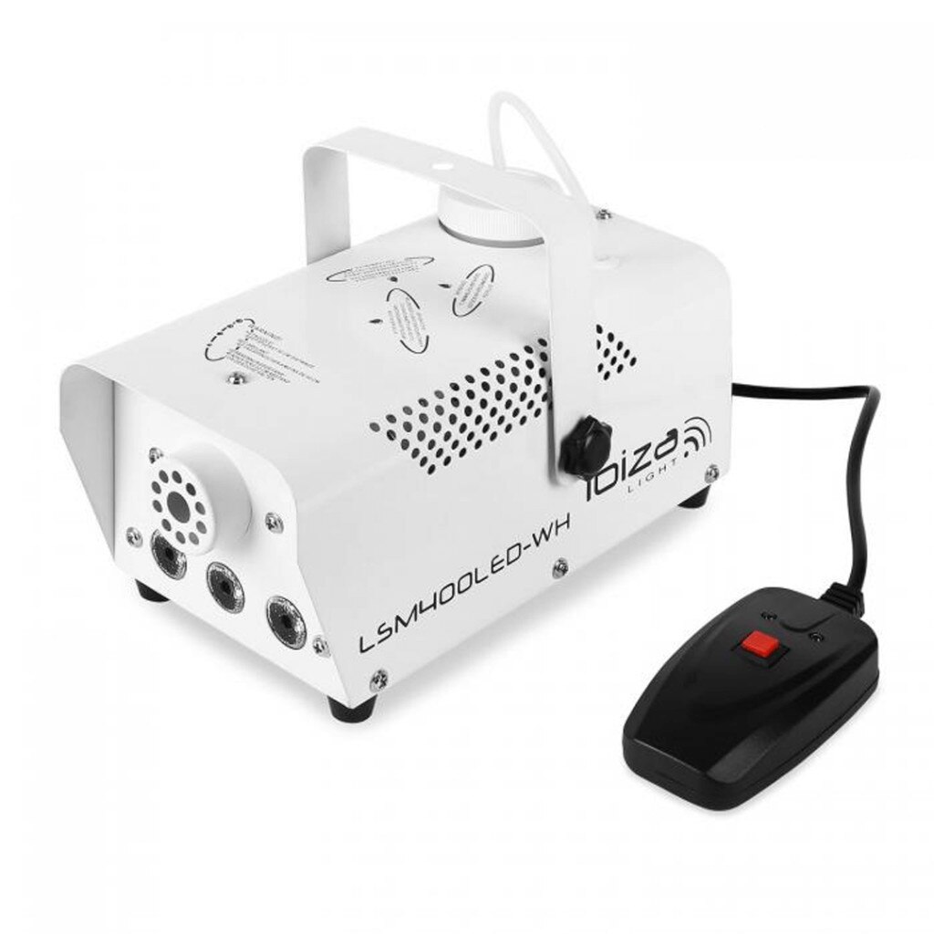 Masina fum cu LED-uri Ibiza 400W, Alb
