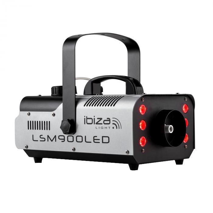 Masina de fum Ibiza 900W, cu LED-uri 6 LED-uri RGB 3-in-1 de 3W, DMX