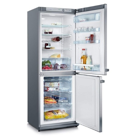 Combina frigorifica Severin KS 9869 frigider-congelator cu doua usi, A +++, 176 cm inaltime, 142 kWh / an , frigider 191 L, congelator 88 L, argintiu