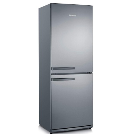 Combina frigorifica Severin KS 9869 frigider-congelator cu doua usi, A +++, 176 cm inaltime, 142 kWh / an , frigider 191 L, congelator 88 L, argintiu