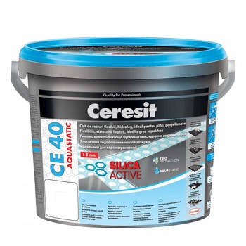 Chit de rosturi stralucitor pentru gresie si faianta Ceresit CE 40, Night Glow, interior / exterior, 5 kg Chit de rosturi stralucitor pentru gresie si faianta Ceresit CE 40, Night Glow, interior / exterior, 5 kg