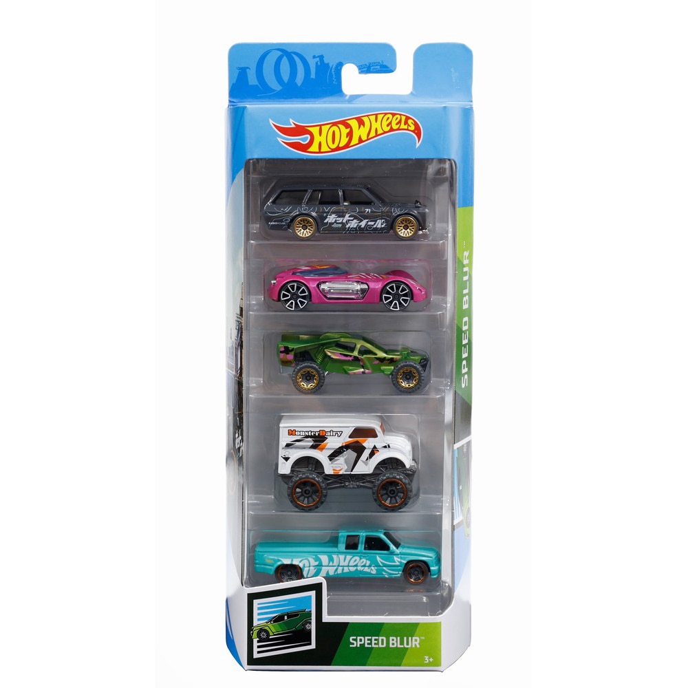Set 5 masinute Hot Wheels, Speed Blur
