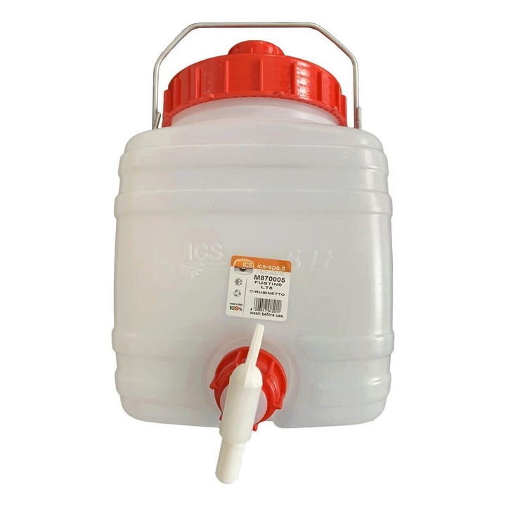 Пластмасов бидон с кран, Strend Pro Demetra, 20x17x26 cm, капацитет 5L