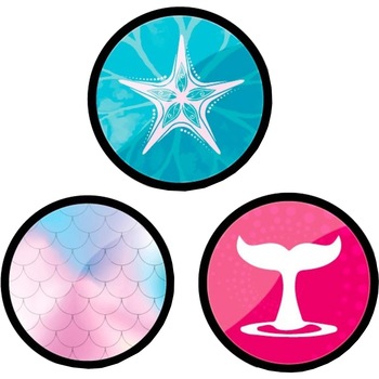 Insigne, 3buc/set, Roller Nikidom, Mermaid Insigne, 3buc/set, Roller Nikidom, Mermaid