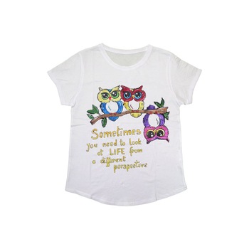 Tricou pictat Piticool Bufnite W L Tricou pictat Piticool Bufnite W L