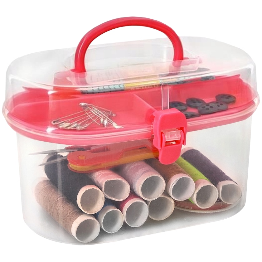 Trusa de cusut cu 43 accesorii, 14,5 x 8 x 11,5 cm
