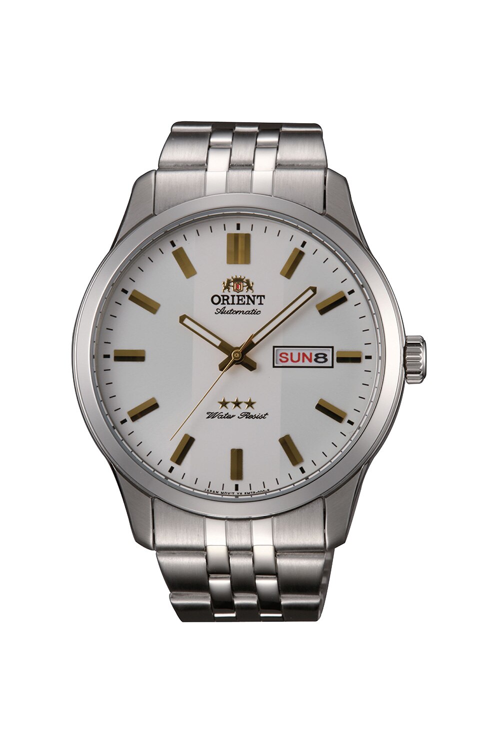 ORIENT, Ceas rotund cu bratara metalica, Argintiu/Crem