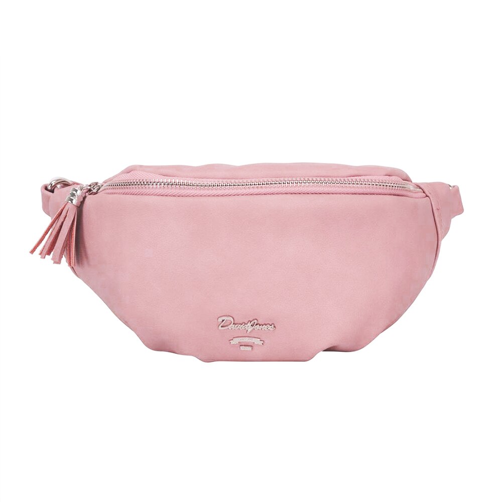 Borseta dama, David Jones, din piele ecologica, roz, forma semiluna, 99571157