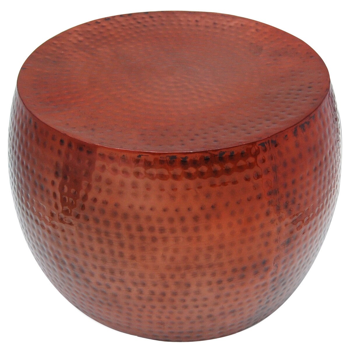 Masuta de cafea, rotunda, vidaXL, din aluminiu cu finisaj de cupru, 53 x 41 cm