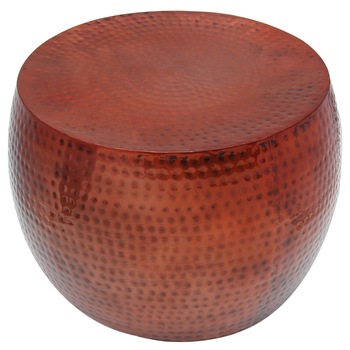 Masuta de cafea, rotunda, vidaXL, din aluminiu cu finisaj de cupru, 53 x 41 cm Masuta de cafea, rotunda, vidaXL, din aluminiu cu finisaj de cupru, 53 x 41 cm