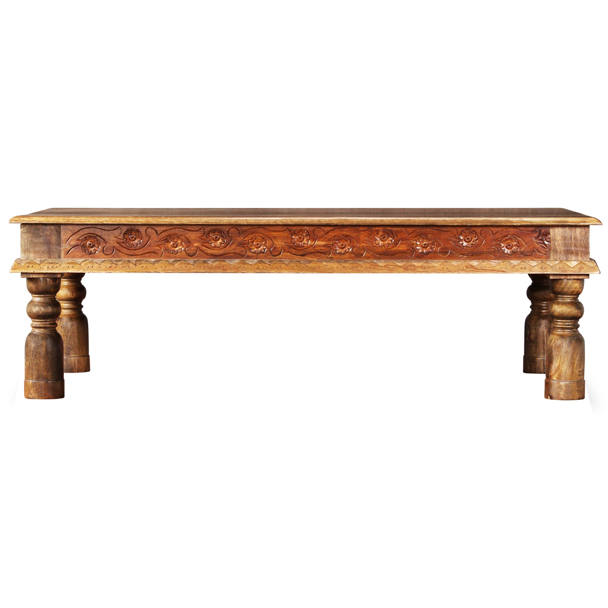 Masuta de cafea din lemn de mango si palisandru, vidaXL, Maro, 110 x 60 x 38 cm