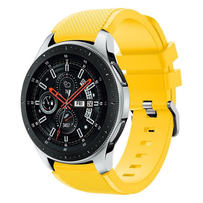 Curea ceas Smartwatch Samsung Gear S3, iUni 22 mm Silicon Yellow