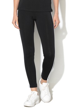 Adidas PERFORMANCE, Colanti cu dungi emblematice, pentru antrenament, Negru/Alb Adidas PERFORMANCE, Colanti cu dungi emblematice, pentru antrenament, Negru/Alb