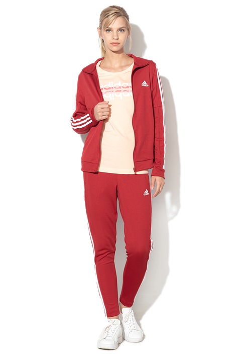 Adidas PERFORMANCE, Costum sport cu aplicatie logo, Rosu, M
