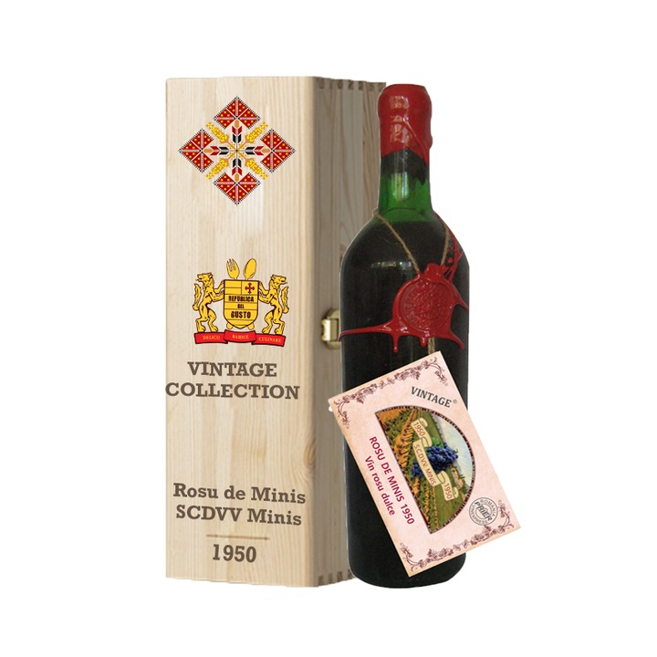 PRIER pincebor - Red Minis 1950, fadobozban, 0,75L