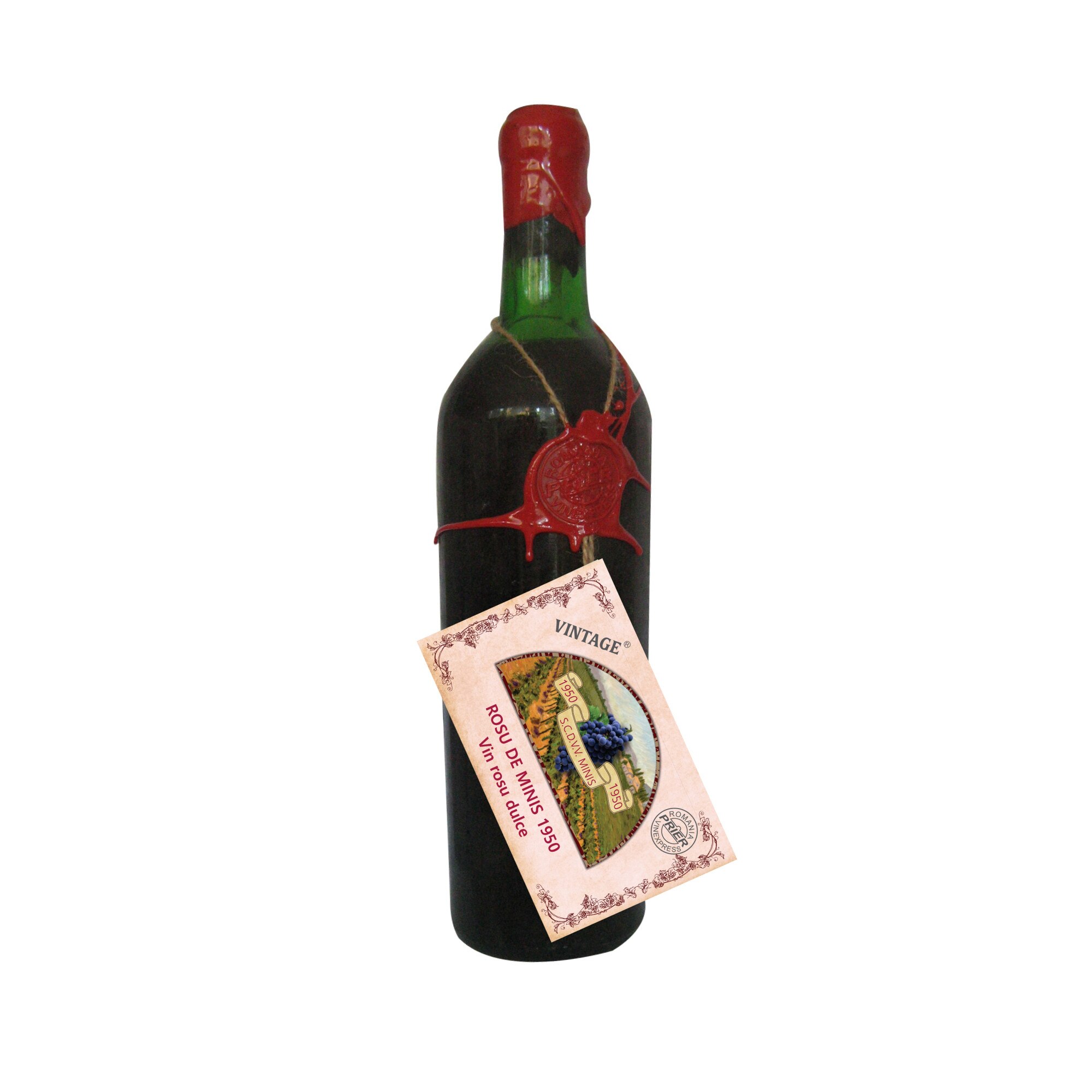 Vin vinoteca PRIER - Rosu de Minis 1950 - Minis, 0.75L