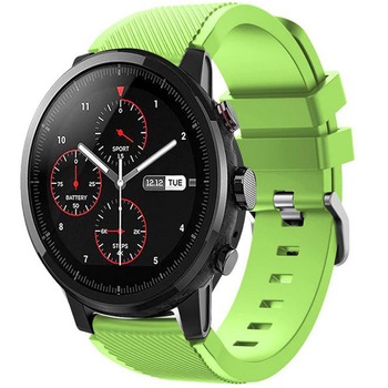 Curea ceas iUni compatibila cu Smartwatch Samsung Gear S3, 22 mm Silicon Light Green Curea ceas iUni compatibila cu Smartwatch Samsung Gear S3, 22 mm Silicon Light Green