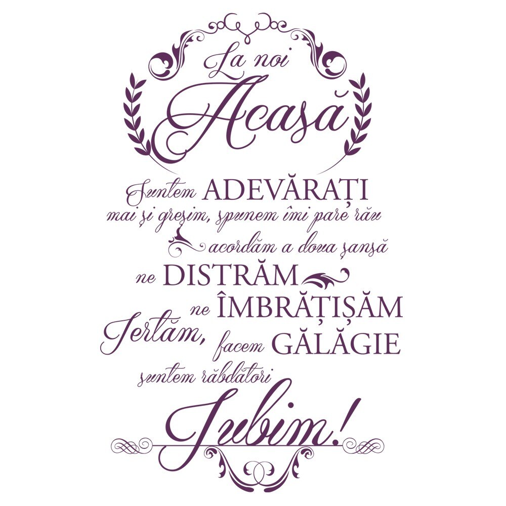 Sticker decorativ In Familie Violet Inchis - 63 x 100 cm - BeeStick