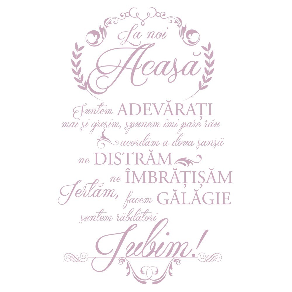 Sticker decorativ In Familie Violet Deschis - 63 x 100 cm - BeeStick