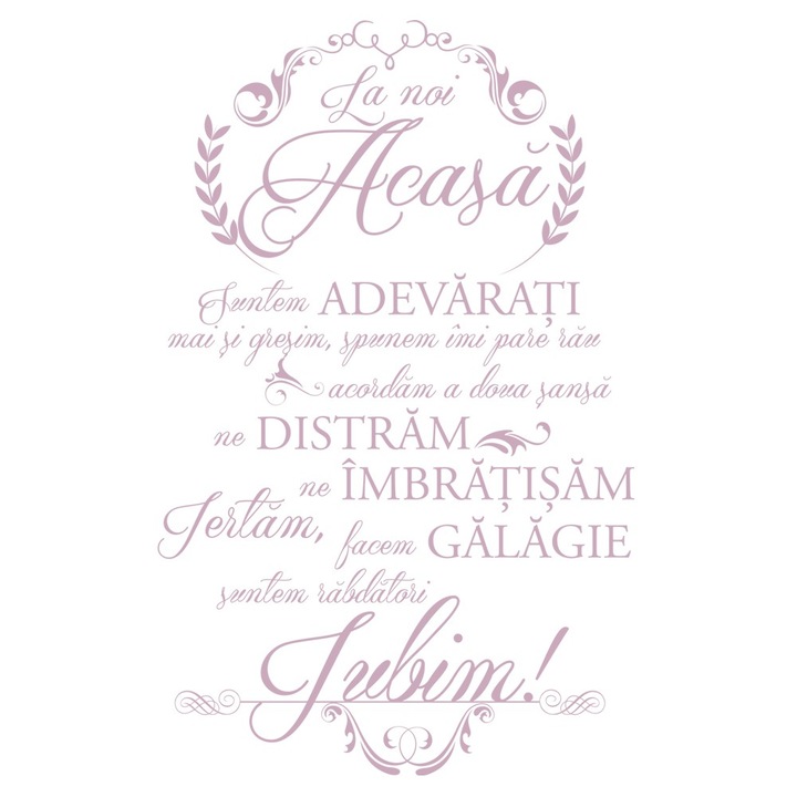 Sticker decorativ In Familie Violet Deschis - 63 x 100 cm - BeeStick